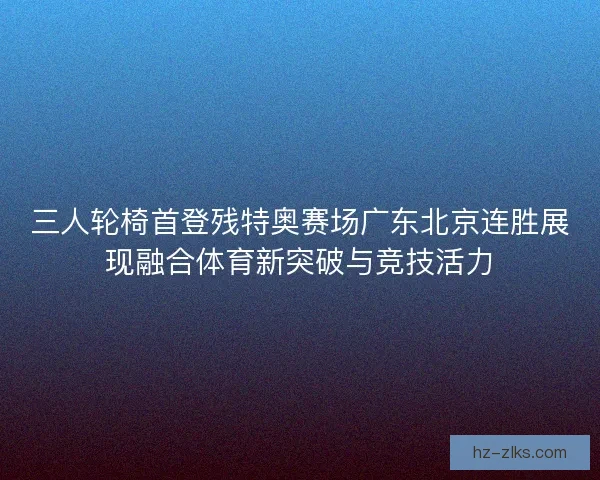 三人轮椅首登残特奥赛场广东北京连胜展现融合体育新突破与竞技活力